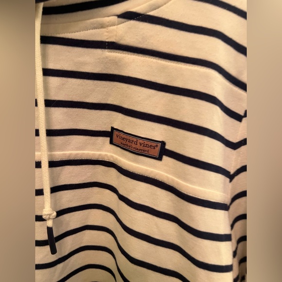 Vineyard Vines Shep Sweatshirt Funnel Neck Drawstring Striped Size XL - Picture 4 of 11